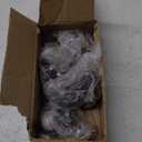 4Pcs 1.5 Inch Heavy Duty Caster Wheels Swivel Casters with Brake and M8 Threaded Stem, Loading 50kg/110lbs Black Rubber