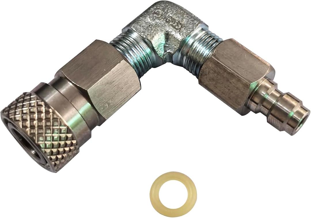 Male Female 8mm Quick Disconnect 90 Degree Connect Adapter QD Stainless Steel