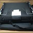 HIGH POINT SPORTS Foldable Stadium Seat Portable Folding Stadium Chairs Padded Bleacher Seat Cushion Bleacher Chair with Armrest and Cup Holder (Black-Grey 2)