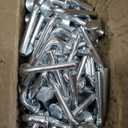 QWORK Universal Pallet Rack Safety Bolt - Heavy-Duty Drop Pins for Shelving Systems, 100 Pcs - Carbon Steel, 5/16" Diameter, 2-1/4" Length, J Bolt Design, M8x57mm