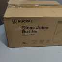 Ruckae 16oz 7 Pack Juice Bottles, Glass Bottles Juicing with Lids, Smoothie Cup Lids and Straws, Water Bottle Mason Jar Drinking Glasses for Juicing, Smoothies, Kombucha
