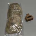 SARLA Invisible Wire Hair Extensions with 3 Clips Long Synthetic Wavy Curly Hairpiece Adjustable Transparent Headband for Women 22 Inch Dirty Blonde Highlights