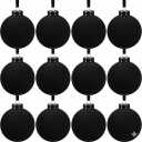 12 Pcs Velvet Christmas Balls Bulk Shatterproof Plastic Christmas Tree Decorations for Decorative Hanging Baubles (12, Beige, 2.36Inch)