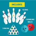 Chuckle & Roar 10-Pin Kids Bowling Set with Pin Pal Indoor Active Game for Family Game Night, Easy Setup & Cleanup, Color & Number Learning Toy, Ages 3+