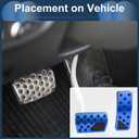 1 Set Automatic Foot Pedal Pads Foot Accelerator Pedal Covers for Jeep Wrangler 2018-2024 Aluminum Alloy Blue