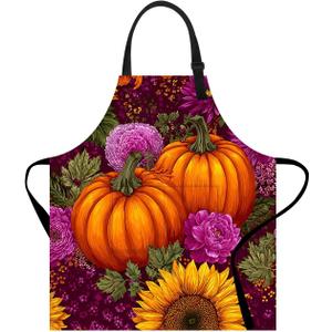 Apron Home Kitchen Cooking Baking Gardening for Women Men with 2 Pockets 32x28 inch