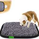 Snuffle Mat for Dogs, 17" x 21" Dog Snuffle Mat Interactive Feed Game for Boredom, Encourages Natural Foraging Skills and Stress Relief, Easy to Fill Machine Washable (Black)
