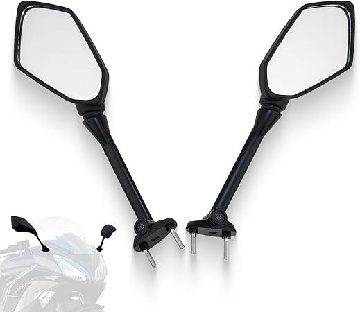 FOVPLUE Long Rear View Mirrors,Motorcycle Mirrors Adjustment for Kawasaki Ninja 650R 2009-2016,Ninja 1000 Z1000SX 2011-2015,NINJA 400R 2010-2014, NINJA ER6F ER-6F 2009-2016