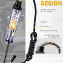 Test Light Automotive, 6V-12V-24V Circuit Tester with Light for Continuity Voltage Electrical Fuse Tester, Car Electric Tester Pen ABS Handle with Sharp Probe&Alligator Clip for Sedan, SUV, RV, Truck (Bright Tungsten Bulb)