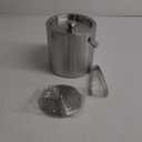 FineDine Double-Wall Stainless Steel Insulated Ice Bucket with Lid & Ice Tong [3 Liter] Included Strainer Keeps Ice Cold & Dry, Carry Leather Handle, Home Bar, Chilling Beer, Champagne, Wine BottleFinedine 4 Piece Set Dubble Wall Ice Backet