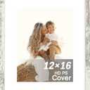 An&He 12x16 inch Picture Frame, White Simple Photo Frame for Decorative Artwork, Suitable for Tabletop, Desk, Bookshelf and Wall Display, Photo Gallery Decor