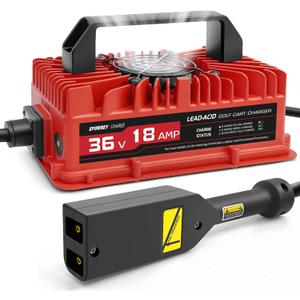 18 AMP 36 Volt Golf Cart Battery Charger for EZGO TXT with D Style Plug