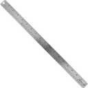 Pacific Arc Stainless Steel Ruler with Inch and Pica Measurements, 18 Inches Rubber Backed