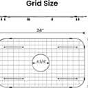 Sink Protector Grid 24-1/8" x 12-5/8", Centered Drain with Corner Radius 1-1/2", Sink Protector Stainless Steel Material for Single Bowl