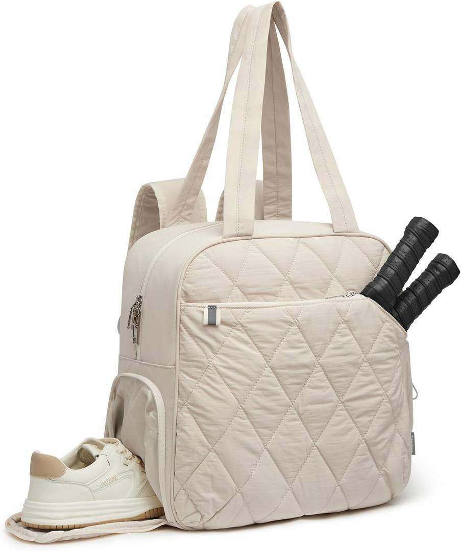 G4Free Pickleball Tote Bag, Pickleball Backpack for Women Men | Pickleball Tote Bag with Shoe Compartment and Waterproof Pocket