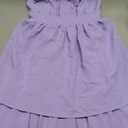 GRACE KARIN Girls Summer Spaghetti Strap Dress Teen Easter Formal Dance Cami Sundress Smocked Back Dresses 7-14 Years (Purple)