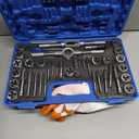 Anfrere 80pcs Tap and Die Set, SAE & Metric Tap Die Wrench Set, Metric Standard M3 to M12 Coarse Fine Rethreading Threads Bits for Cutting External and Internal Threads, NC, NF, NPT Repair Tools