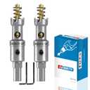 TCT Hole Saw Set, 2-Pack of 5/8" (16mm) Heavy Duty Tungsten Carbide Tipped Hole Cutters for Stainless Steel Mild Steel Copper Iron Brass Plastic and More, with Titanium-Plated Pilot Drill Bits