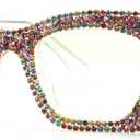 Oprah style Bling Rhinestone Square Reading Glasses For Women Shiny Diamond Blue Light Blocking Eyeglasses
