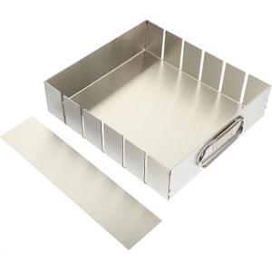 Luxshiny Nougat Candy Making Mold: Stainless Steel Non-Stick Rectangular Pan for Nougat, Brownie, and Candy - 7.87x7.08x1.96 Inch