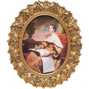Vintage Oval Picture Frame 8x10 Inch, Antique Ornate Photo Frames with Glass Front, Leaf Design, Tabletop & Wall Hanging, Photo Gallery, Gold