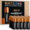 Duracell Coppertop AA Alkaline Batteries with POWER BOOST Ingredients, 28 Count (Pack of 1), Long-Lasting Alkaline, Re-closable for Quick Access and Organized Storage