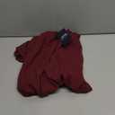 IWOLLENCE Women's Waffle Knit Tunic Blouse Tie Knot Henley Tops Loose Fitting Bat Wing Plain Shirts Large