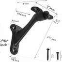 khtumeware 20 Pack 3 Inch Matte Black Hand Rail Bracket Heavy Duty Hardware for Stairways, Home or Office Stair Support Handrail Brackets