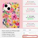 Magnetic for iPhone 13 Case Cute for Women, [Compatible with Magsafe][Drop Protection] Slim Colorful Flowers Oil Painting Printed Girly Floral Phone Case for iPhone 13
