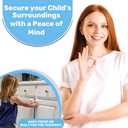 3M Adhesive Child Safety Strap Locks by Baby Proof Me, Baby Latches for Cabinets, Dishwashers, Fridges, Ovens and Trash Cans, Stain Free Toilet Lock (12 Safety Latches)