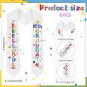Kindergarten Printed Graduation Stole Kids Graduations Sash Preschool Printed Graduation Stole Class of 2026 (White)