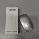 Bluetooth Wireless Laptop Mouse for MacBook Air iPad Mac, 2.4G Rechargeable Computer Mouse with Jiggler Mode, Silent Optical 2 Mode Bluetooth 5.2/3.0 & 2.4G USB-A/Type C Portable Mice, Silver