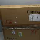 23.6'' Ceiling Fan with Light, Upgraded Low Profile Fan, Flush Mount Ceiling Fan, 6 Speeds, Dimmable LED, App & Remote Control, Quiet DC Motor, for Bedroom, Living Room, F115 Black