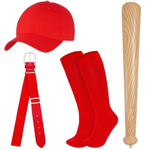 Dxhycc 2 Pieces Baseball Costume Set Include Baseball Cap and Belt Combo for Halloween Dress up Party