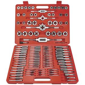 110 Piece Tap and Die SetSAE&METRICThreading Tool Set With Storage Case | Metric Tap and Die Set | Rethreading Kit | Tap Set | Tap and Die Kit