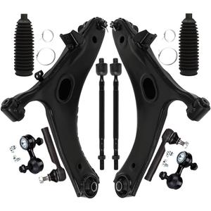Front Lower Control Arm w/Ball Joint fit for Subaru Forester 2009 2010 2011 2012 2013, Suspension Kit with Inner Outer Tie Rod End w/Steering Boot Sway Bar Link - 10pc Set