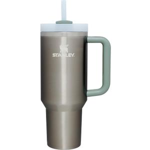 STANLEY Quencher H2.0 Tumbler with Handle and Straw 40 oz | Flowstate 3-Position Lid | Cup Holder Compatible for Travel | Insulated Stainless Steel Cup | BPA-Free | Stainless Steel Shale