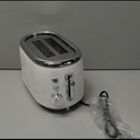 MELLERHOME Retro Toaster 2 Slice, 7 Browning Levels, 3 Functions (Reheat, Defrost, Cancel), Removable Crumb Tray, Under Base Cord Storage, White Toaster Kitchen Appliances