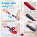 Mop Handle for Ocedar, Spin Mop Handle for O Cedar, 4-Section 30" to 58" Extendable Mop Handle Replacement for Ocedar, Mop Stick and Base for Ocedar Floor Cleaning, American Threaded Joint