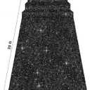 Glitter Carpet Runner for Party 2.6 X 30 ft Glitter Non-Woven Fabric, Carpet Rug for Event, Aisle Runway Runner for Wedding Ceremony, Movie Theme Party Decorations (Glitter Black, 2.6FTx30FT)