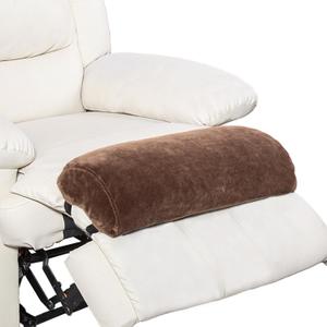 Recliner Leg Rest Cushion with Strap, Memory Foam Under Knee Pillow for Back Sleeping and Foot Elevation, Half Moon Bolster Pillow for Chair, Head, Lumbar Support, 23x9x4in (Brown)
