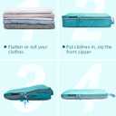 Bagail Ultralight Compression Cubes 7 Set - 3 Packing Cubes, 3 Organizers, and 1 Shoe Bag (Teal)