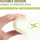 Bukihome Heel Cushion Pads - 4 Pairs Memory Foam Heel Lift for Achilles Tendonitis, Heel Wedge Inserts for Plantar Fasciitis, Sore Heel, Bone Spur, 1/2'' Shoe Lift Inserts for Women & Men