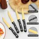 Pleafind 72Pcs Gold Silverware Set for 12 - Dishwasher Safe, Flatware Set with Steak Knives, Stainless Steel Cutlery Set, Include Forks Spoons and Knives Set, Utensil Sets for Home Restaurant