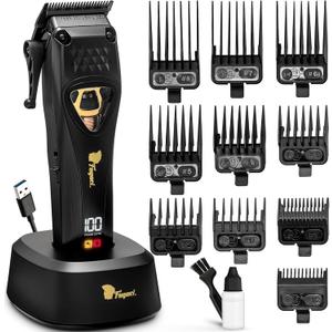 Fagaci Professional Hair Clippers for Men with DLC Blades and High Torque, Vector Motor 12000 RPM Professional Barber Clippers Cordless, Mens Hair Clipper Cordless Set