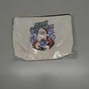 Chinoiserie Christmas Santa Makeup Bag for Women, Blue and White Merry Christmas Cosmetic Bags, Xmas Grandmillennial Holiday Zipper Makeup Pouch for Purse