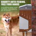 Automatic Dog Feeder Large Breed Outdoor Auto Dog Food Dispenser 25lbs Large Capacity Stainless Steel Gravity Pet Feeder Feeding Station Pet Dry Food Dispenser (M)