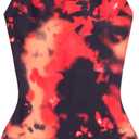 Kanu Surf Girls Hurricane Beach Sport UPF 50 One Piece Swimsuit (4, Hurricane Black/Coral)