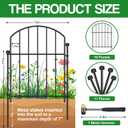 10 Pack Decorative Garden Fence Animal Barrier Fence, 17 in x 10 ft Rustproof Metal No Dig Fence Panels, Arched Small Garden Fence Barrier for Dog Rabbit Flower Bed Edging Yard Ground Patio Defense