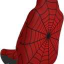Red Spider Web Car Seat Cover, Full Set Front Bucket The Car Chair Cover Protectors Accessories